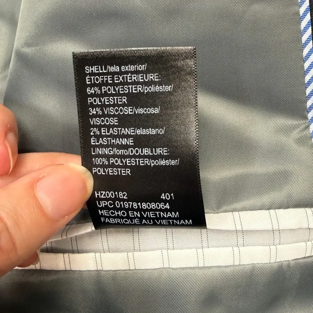 Haggar Men's Classic Fit Premium Stretch Suit Jacket  Dark Navy 44R $220